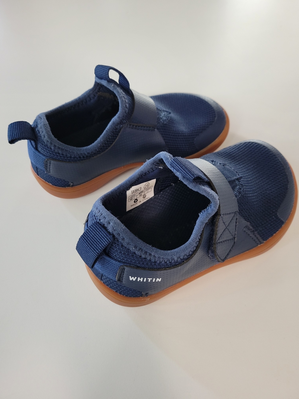 WHITIN Kids Navy Slip-On Sneakers with Gum Sole